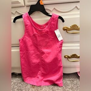 GAP Bright Pink Heart Tank Dress